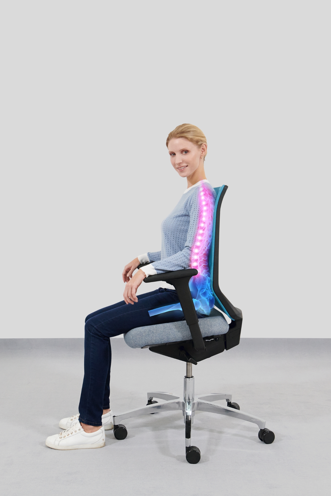 Siège de bureau ergonomique Dauphin contre le mal de dos en entreprise à Genève