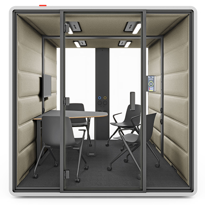 Cabine acoustique phone booth de réunion HushOffice Mikomax à Genève